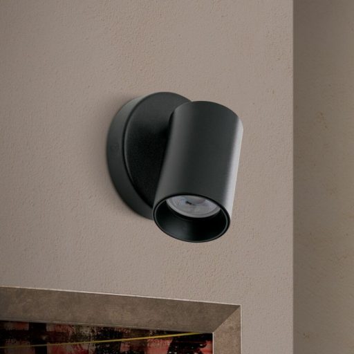 Sean Spot lámpa 1x GU10 Fekete Minimál 10 cm