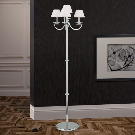 Avala Állólámpa 4x E14 Nikkel Klasszikus kristály 48 cm
