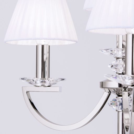 Avala Állólámpa 4x E14 Nikkel Klasszikus kristály 48 cm