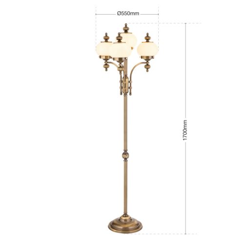 Wiener nostalgie Állólámpa 4x E27 Patina Klasszikus 55 cm