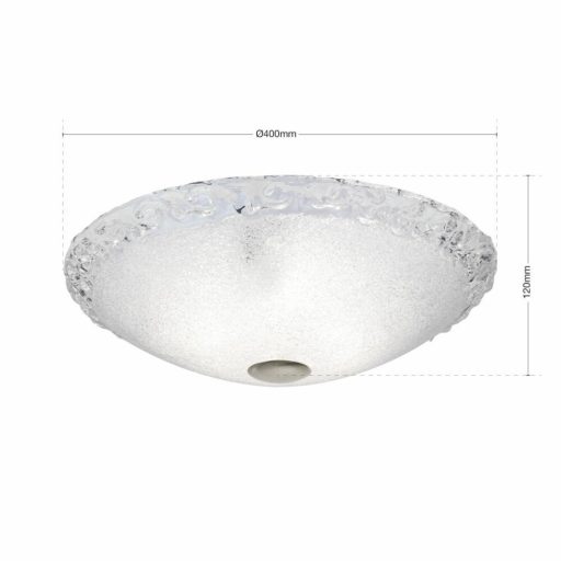 Claudio Mennyezeti lámpa 3x E27 Szatén Rusztikus 40 cm
