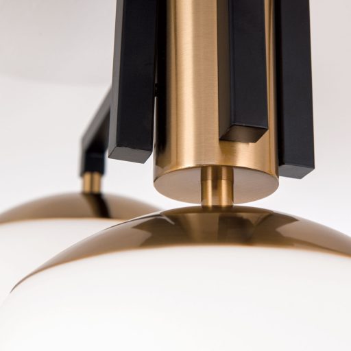 Josephine Mennyezeti lámpa 5x E27 Fekete/ matt arany Retro 73 cm