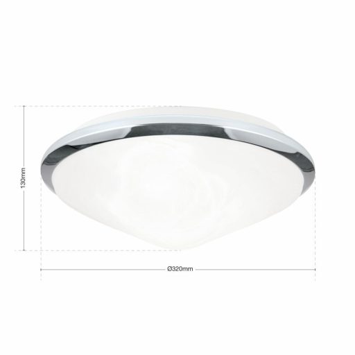 Rima Mennyezeti lámpa 2x E27 Króm Modern 32 cm
