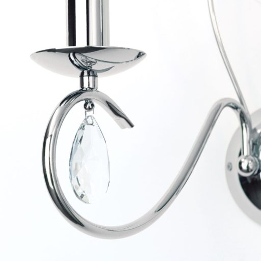 Alessia Fali lámpa 2x E14 Króm Modern kristály