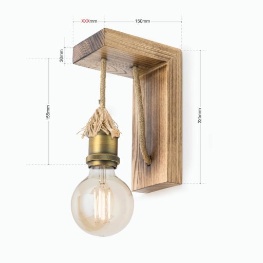 Bassena Fali lámpa 1x E27 Antik Vintage