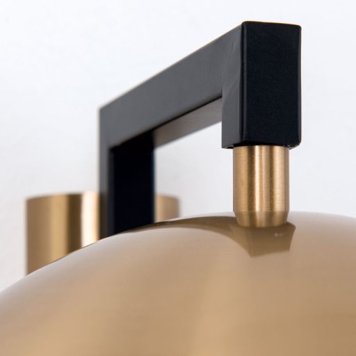 Josephine Fali lámpa 1x E27 Matt fekete/matt arany Retro