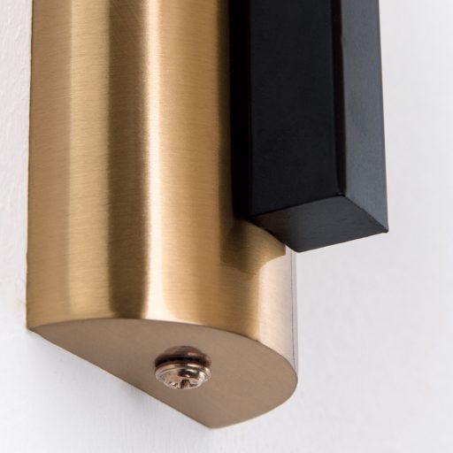 Josephine Fali lámpa 1x E27 Matt fekete/matt arany Retro