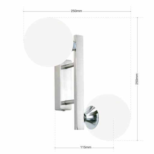 White lady Fali lámpa 2x G9 Szatén Modern