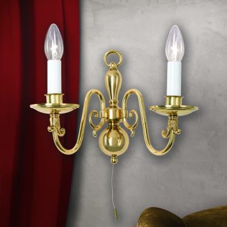 Flamand Fali lámpa 2x E14 Réz Klasszikus