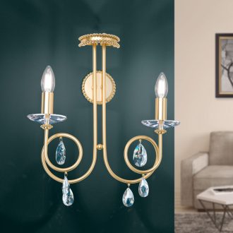 Giada Fali lámpa Matt arany Modern kristály