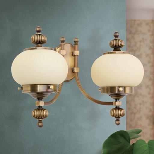 Wiener nostalgie Fali lámpa 2x E27 Patina Klasszikus