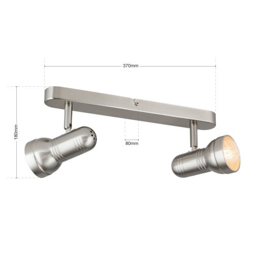 Wilhelm Fali lámpa 2x E27 Matt króm Modern