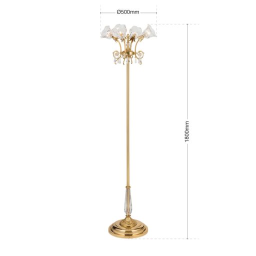 Boheme Álló lámpa 4x G9 Arany Klasszikus kristály 50 cm