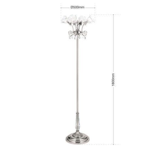 Boheme Álló lámpa 4x G9 Ezüst Klasszikus kristály 50 cm