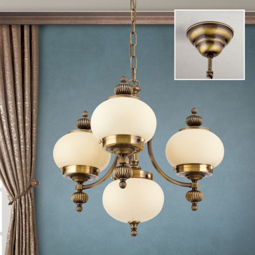 Wiener nostalgie Csillár 4x E27 Patina Klasszikus 55 cm