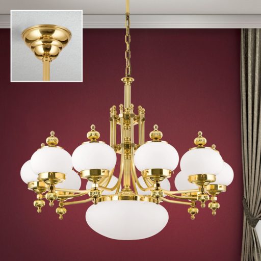 Wiener nostalgie Csillár 11x E27 Sárgaréz Klasszikus 96 cm