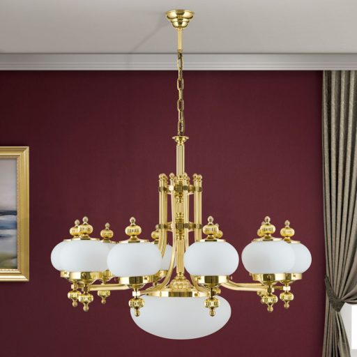 Wiener nostalgie Csillár 11x E27 Sárgaréz Klasszikus 96 cm