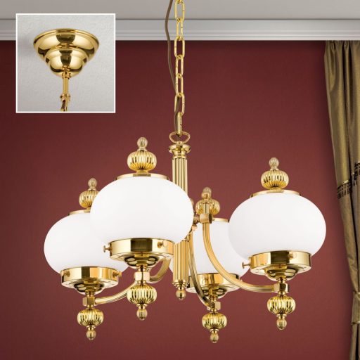 Wiener nostalgie Csillár 4x E27 Sárgaréz Klasszikus 58 cm