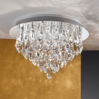 Celeste Mennyezeti lámpa 6x G9 Króm Modern kristály 45 cm