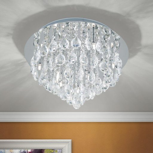 Celeste Mennyezeti lámpa 6x G9 Króm Modern kristály 45 cm