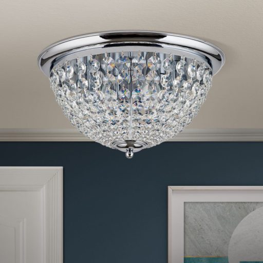 Plafond Mennyezeti lámpa 6x E27 Króm Klasszikus 47 cm