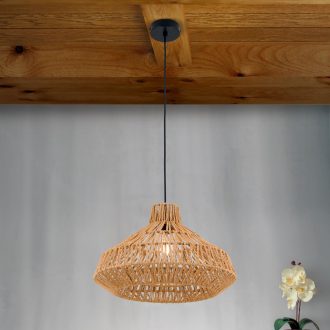 Basset Függőlámpa 1x E27 Fekete Skandináv 40 cm