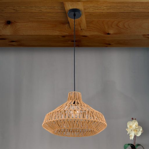 Basset Függőlámpa 1x E27 Fekete Skandináv 40 cm