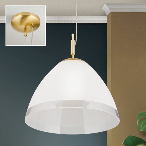 Opaldesign Függő lámpa 1x E27 Matt arany Modern 40 cm