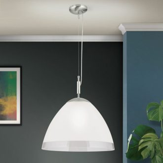 Opaldesign Függő lámpa 1x E27 Matt nikkel Modern 40 cm