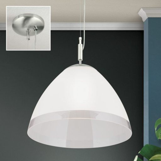 Opaldesign Függő lámpa 1x E27 Matt nikkel Modern 40 cm