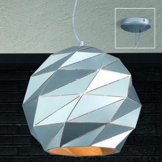 Origami Függőlámpa 1x E27 Matt ezüst Modern 42 cm
