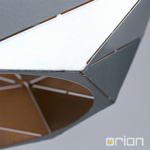 Origami Függőlámpa 1x E27 Matt ezüst Modern 42 cm