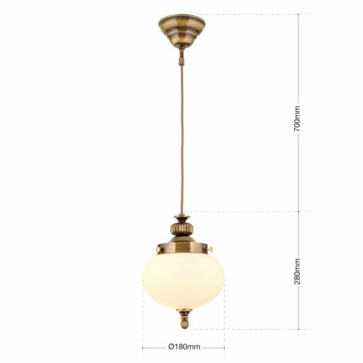 Wiener nostalgie Függő lámpa 1x E27 Patina Klasszikus 18 cm