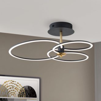 Charlotte Mennyezeti lámpa Fekete, arany Modern 63 cm