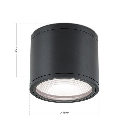 Mennyezeti lámpa Fekete Modern 14 cm