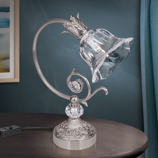 Boheme Asztali lámpa 1x G9 Ezüst Klasszikus kristály