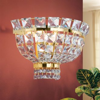 Ambassador Fali lámpa 2x E14 Arany Klasszikus kristály