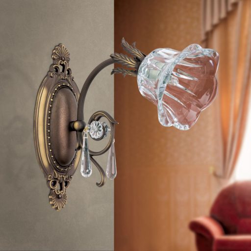 Boheme Fali lámpa 1x G9 Patina Klasszikus kristály