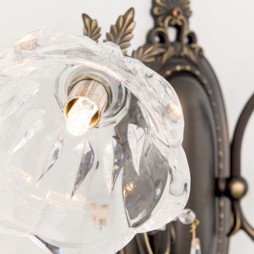 Boheme Fali lámpa 1x G9 Patina Klasszikus kristály