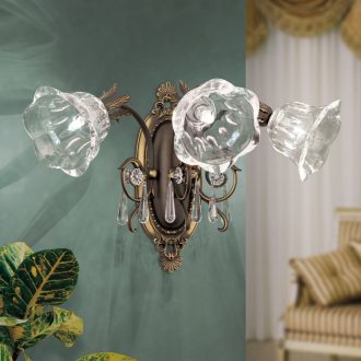 Boheme Fali lámpa 3x G9 Patina Klasszikus kristály