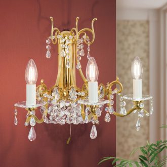 Nagoya Fali lámpa 3x E14 Arany Klasszikus kristály