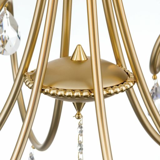 Giada Csillár 6x E14 Matt arany Modern kristály 74 cm