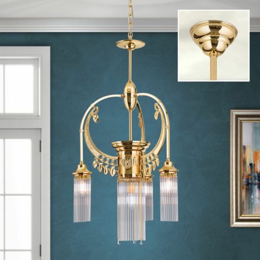 Adele Csillár 4x E14 Arany Szecessziós 52 cm