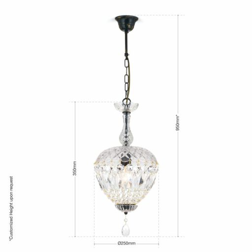 Arila Csillár Patina Klasszikus kristály 25 cm