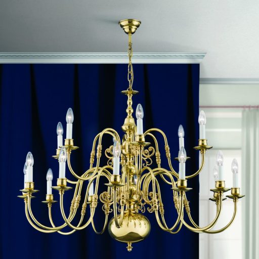 Flamand Csillár 18x E14 Patina Klasszikus 105 cm