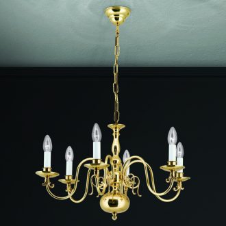 Flamand Csillár 6x E14 Réz Klasszikus 63 cm
