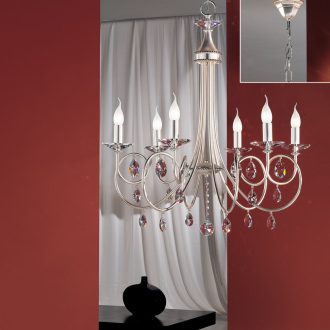 Giada Csillár Matt ezüst Modern kristály 74 cm