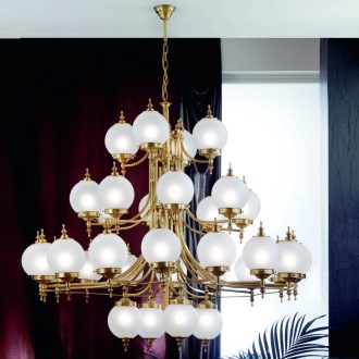 Objektesign Csillár 32x E27 Antik bronz Klasszikus 150 cm