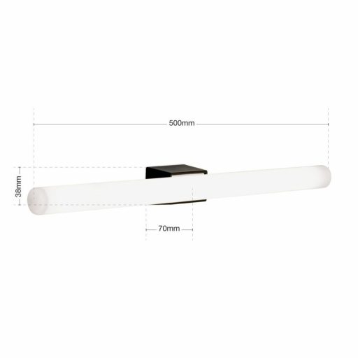 Visagist Tükörmegvilágító lámpa Matt fekete Modern