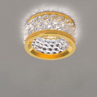   Korb Beépíthető spotlámpa 1x GU10 Arany Modern kristály 8 cm